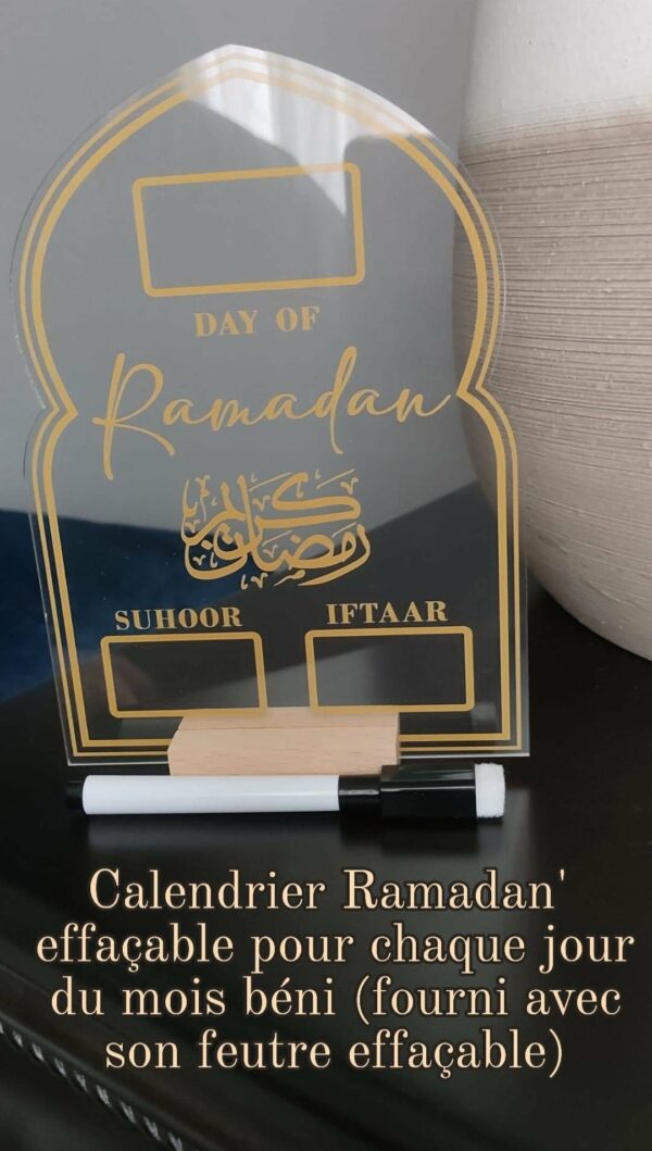 Calendrier Ramadan' réutilisable